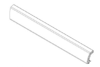 Front rak 60cm Rostfri