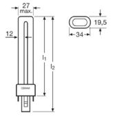 LED lysrr 6 watt 2 pin